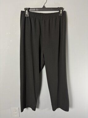 PLANET Size 1 (Womens Size 4-8) Black Pull-On Crop Pants Wide-Leg Lagenlook